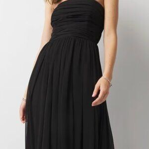 White House Black Market Black Chiffon Gown
